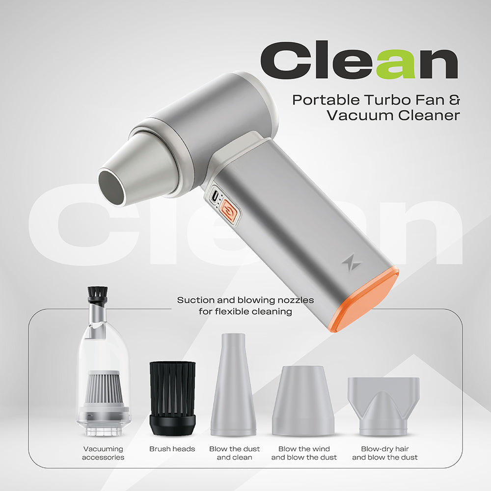 ZOVO Clean - Turbo Fan + Vacuum Cleaner